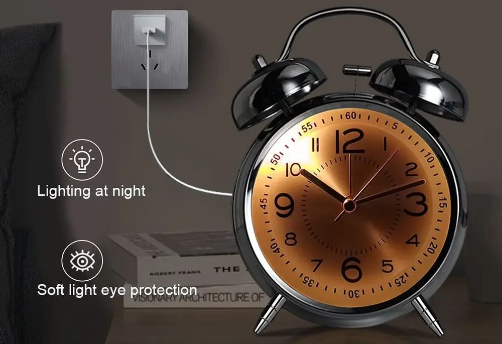 Big Silver Alarm Clock