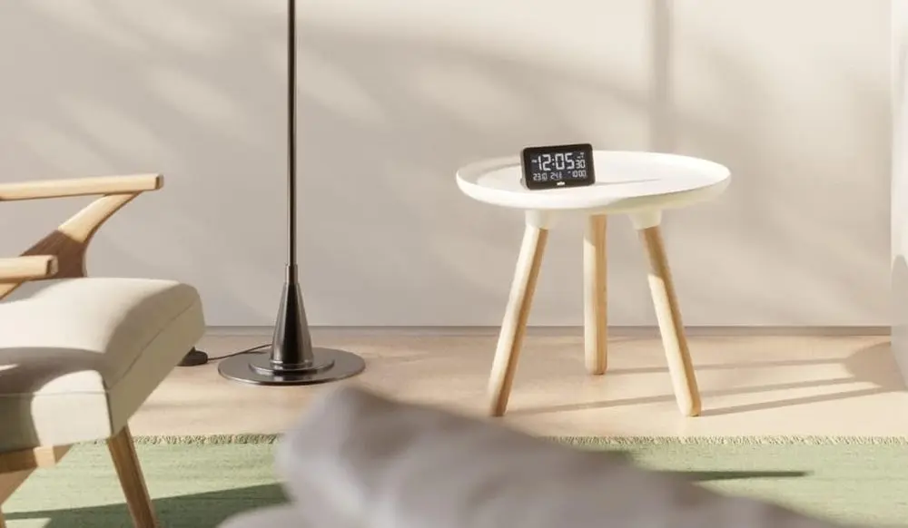 Braun Digital Radio-Controlled Clock In Bright Room