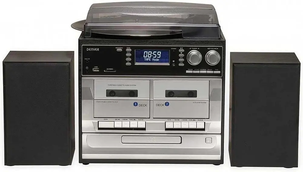 Denver HiFi Record Player Turntable 2 Speakers