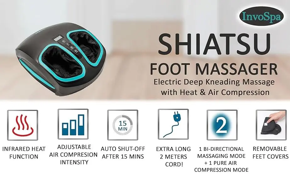 InvoSpa Foot Massager Machine Deep Kneading