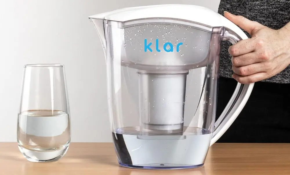 Klar Water Filter Jug On Wooden Table