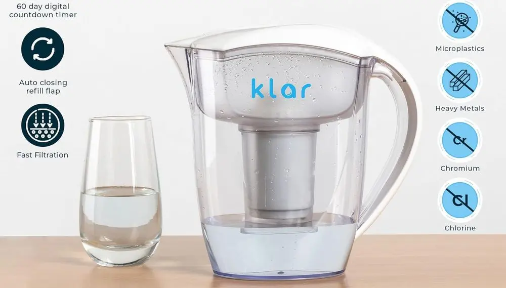 Klar Fluoride PH Filter Jug Auto Closing