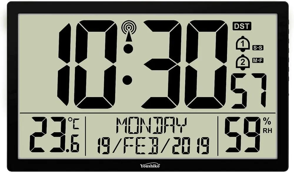 Youshiko XXL Jumbo Silent Wall Clock Large Digits