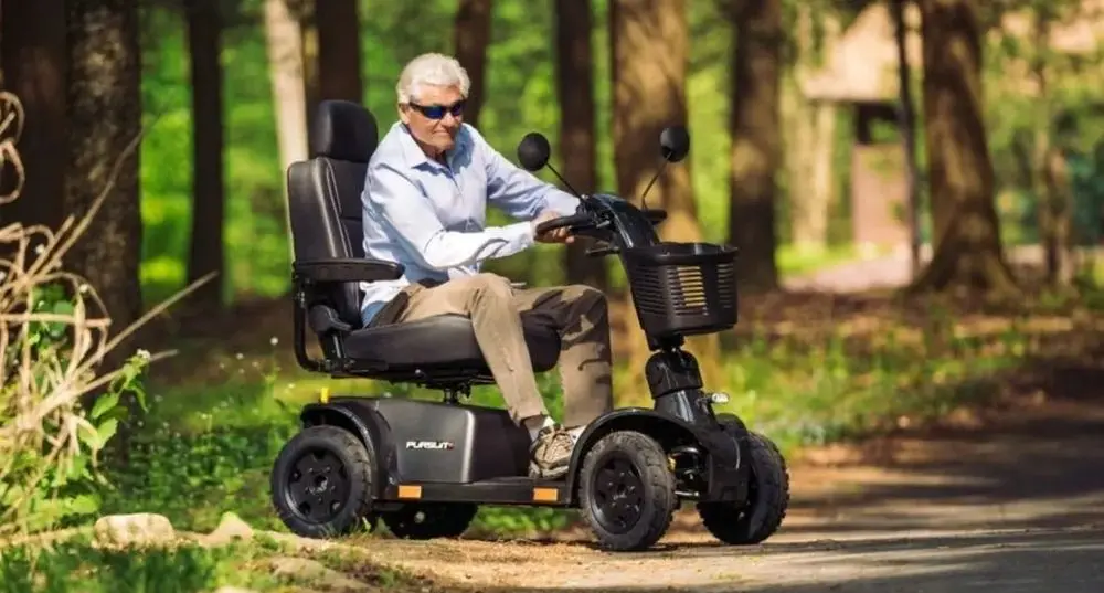 4 Wheel 2 Seater Mobility Scooter On Path