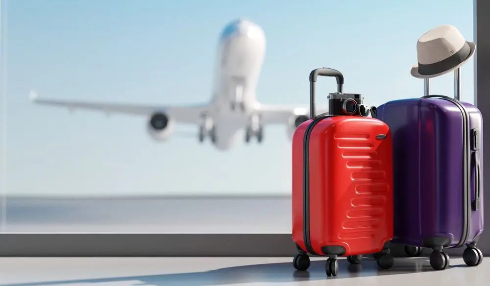 Small Cabin Suitcases On Runway