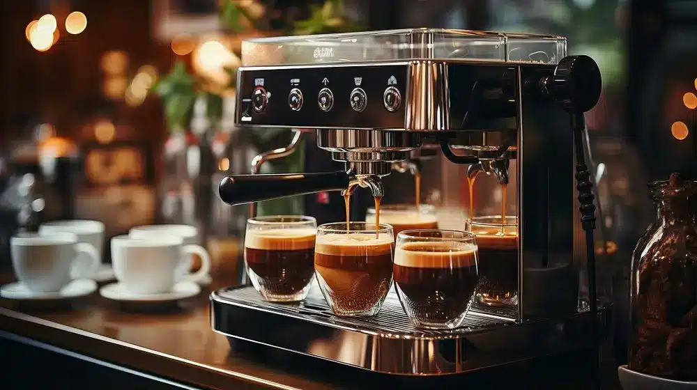 Fully Automatic Bean To Cup Coffee Machine In Cafe
