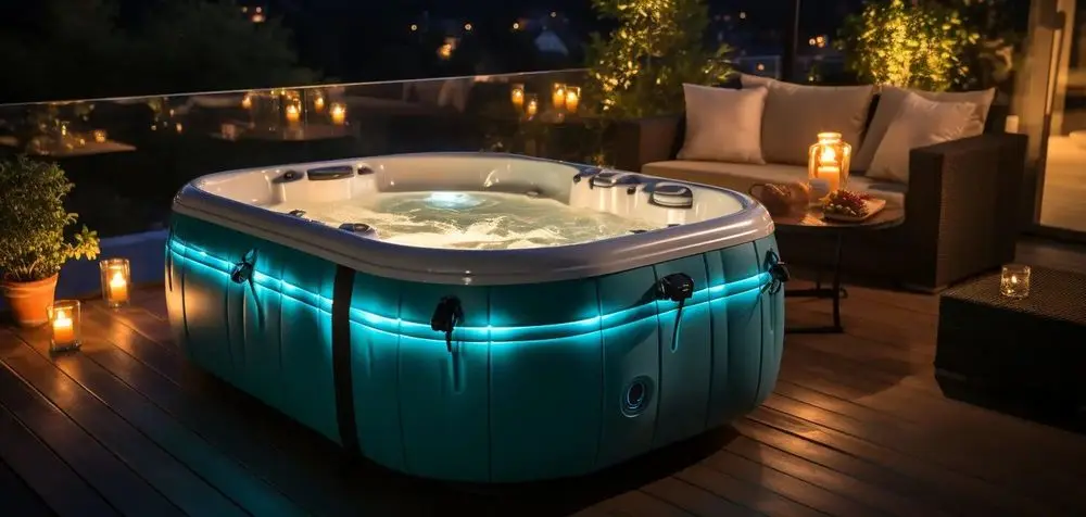 4 Person Hot Tub With LEDs