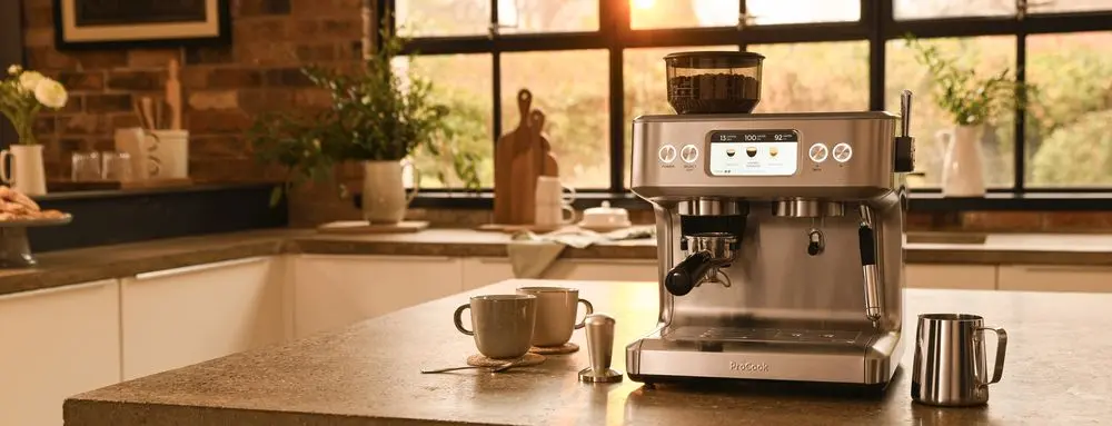 Pod And Bean Coffee Machine In Kitchen