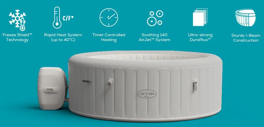 Lay-Z-Spa Paris AirJet Inflatable Hot Tub Spa
