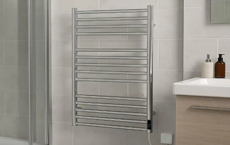 Electric Powered Bathroom Towel Rail On Wall