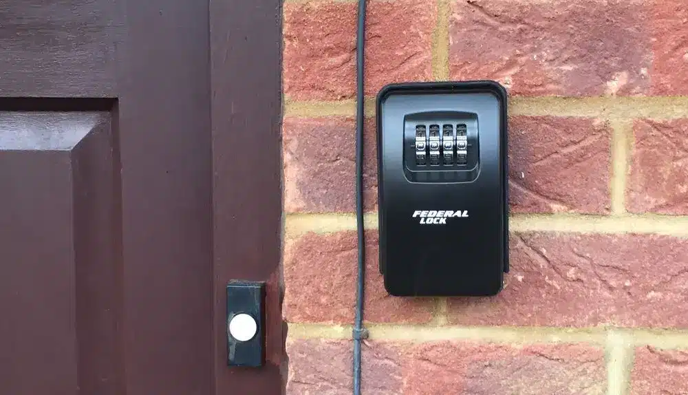 Key Cabinet For Wall On Red Brick