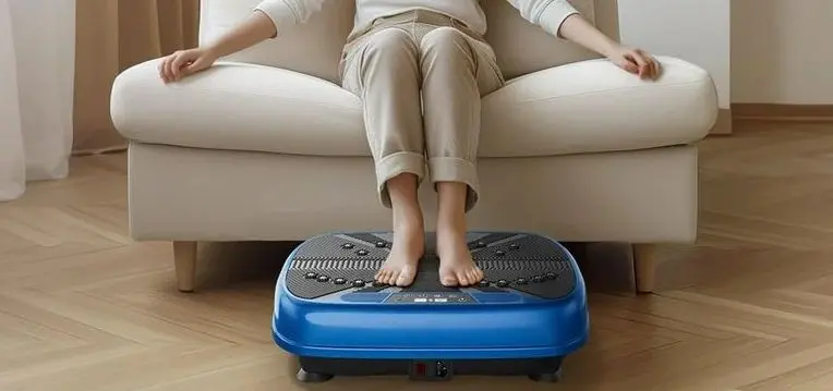 Vibrating Workout Plate With Feet Upon..