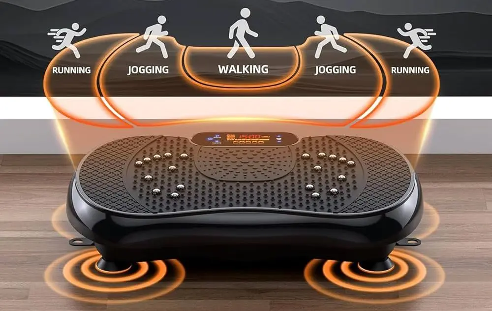 Vibrating Exercise Machine On Wooden Flooring