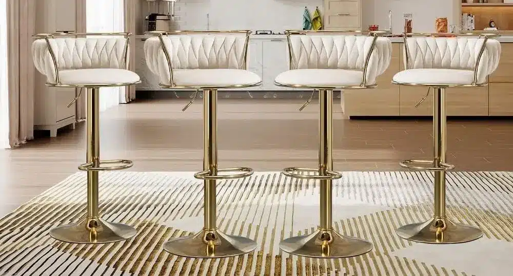 Kitchen Counter Stools On Cream Rug