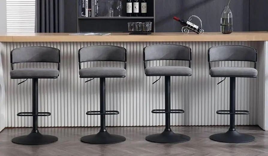 Scandinavian Bar Stools In Black