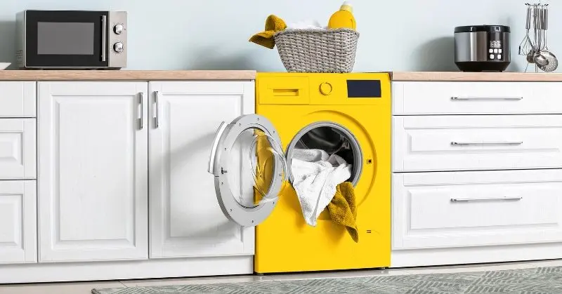 Washing Machine For Flats In Yellow Finish