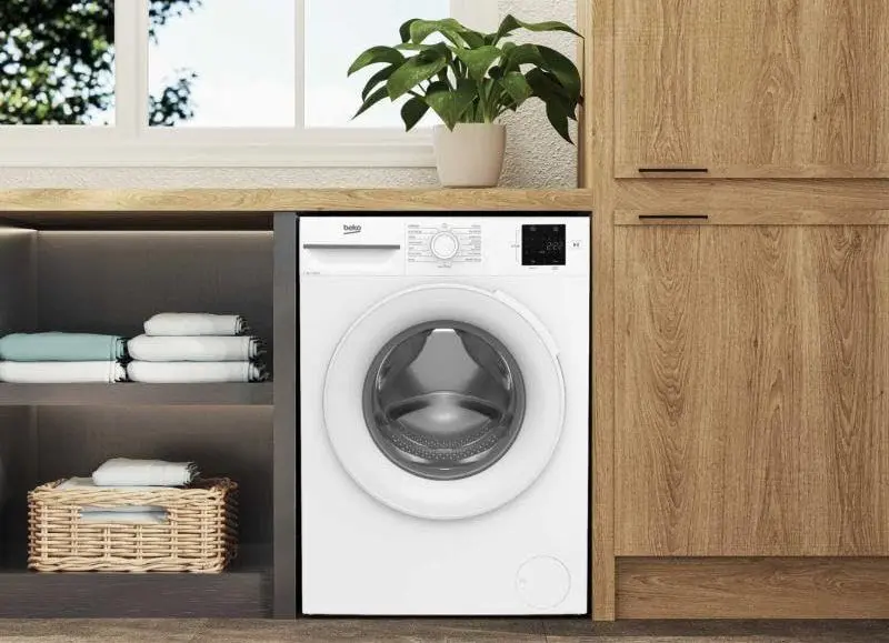 Compact Laundry Washer Under Shelf