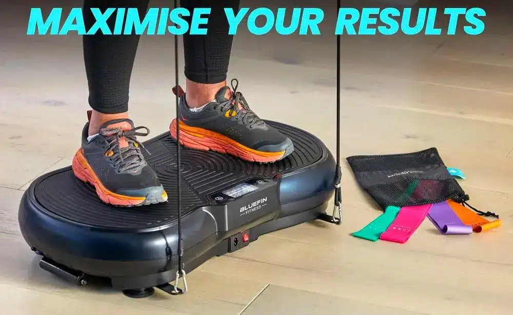 Bluefin Vibration Exercise Machine On Wood Floor