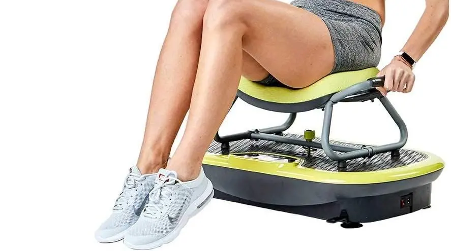 Wonder Core Rock Fit Vibration Exercise Plate With Seated Man