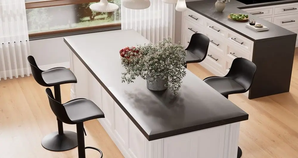 Younike Counter Height Swivel Chairs In Black