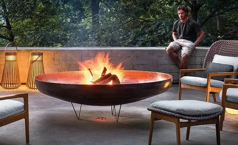 Transportable Fire Pit In Patio