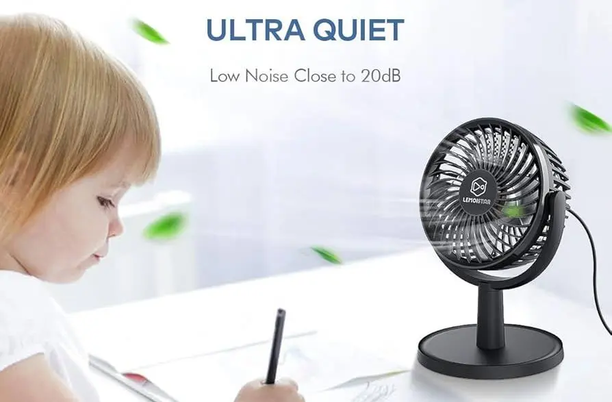 Large Desk Fan Tilting