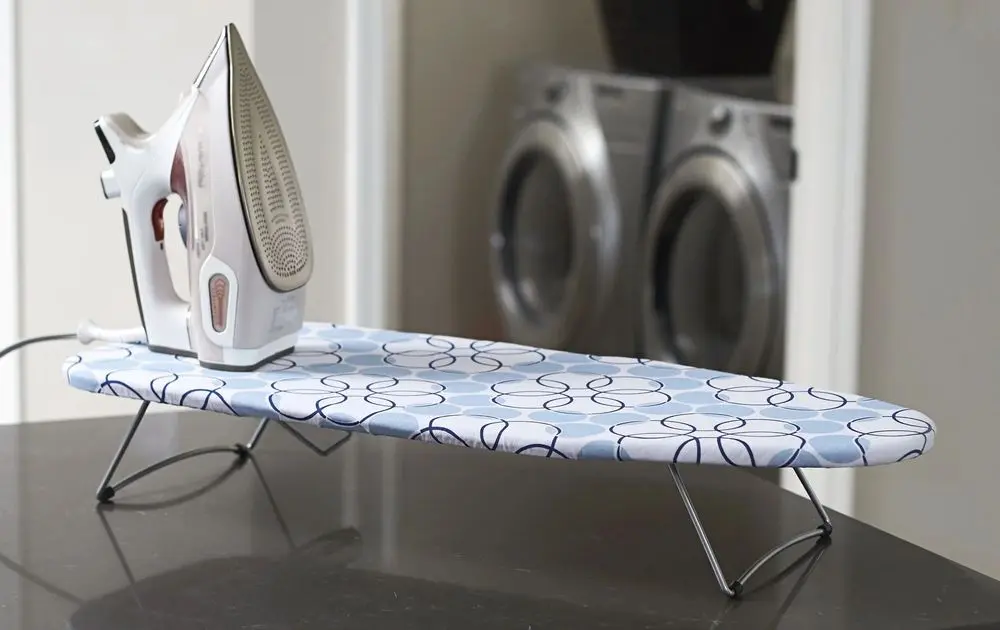 Table Top Ironing Board Blue Cover