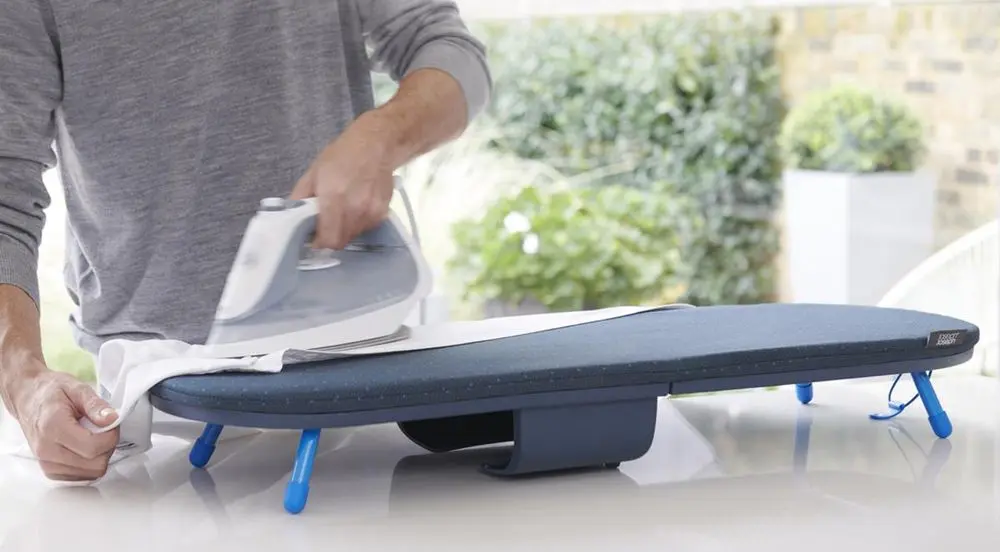 Small Size Table Top Ironing Board & Man