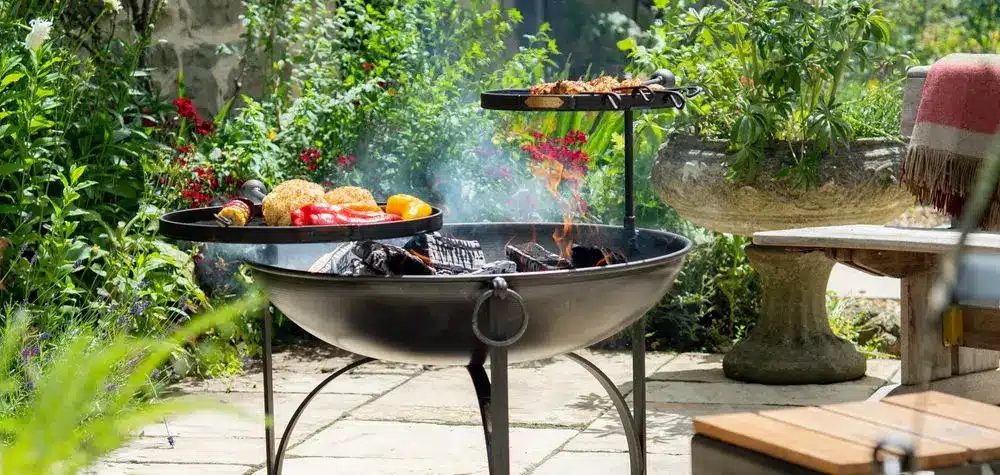 Wood Burning Fire Pit With Food