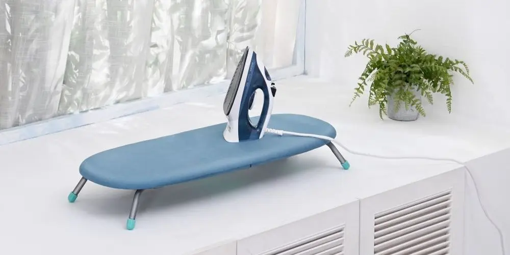 Countertop Ironing Board Beside Window