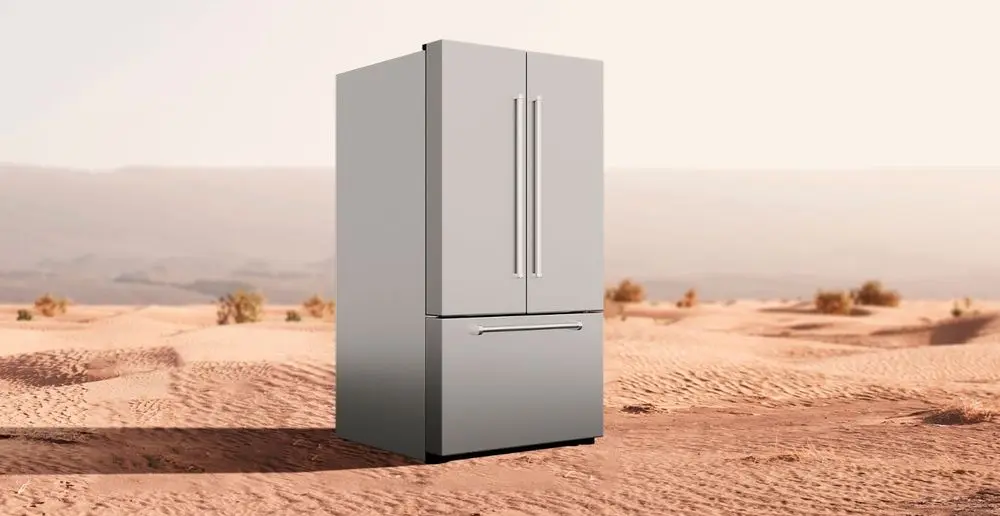 Freestanding Fridge Freezer In Silver