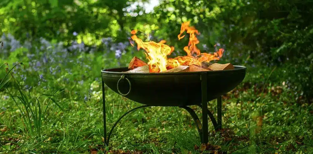 Firebowl Fire Pit In Woods