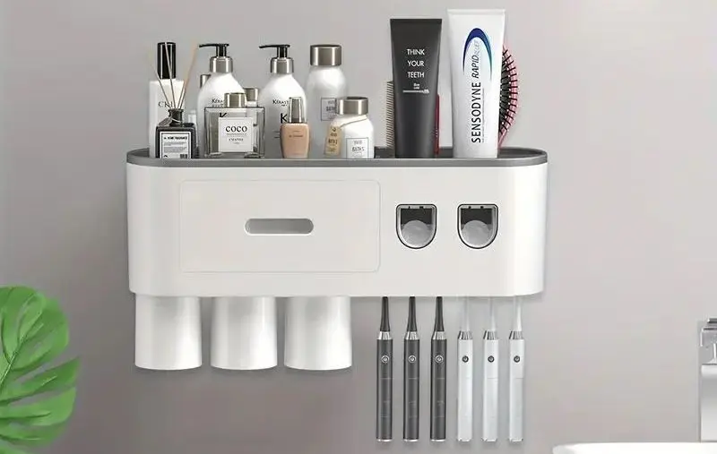 Wall Mounted Toothpaste Dispenser Holder