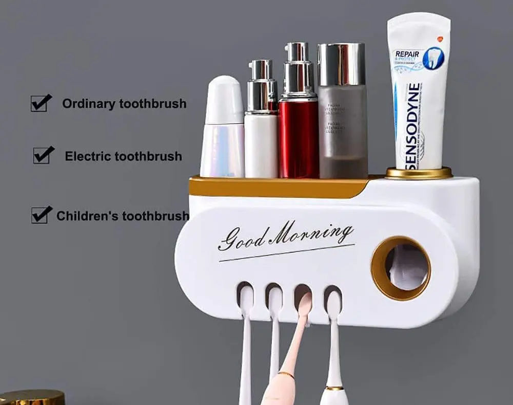 Battery Powered Toothpaste Dispenser In White