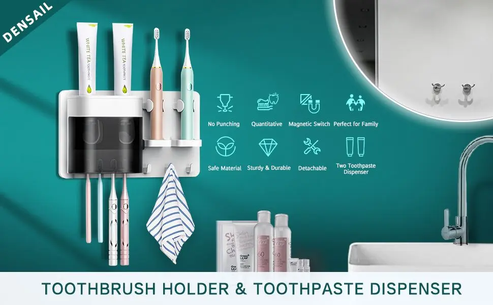 Densail Wall Mount Toothpaste Dispenser Holder