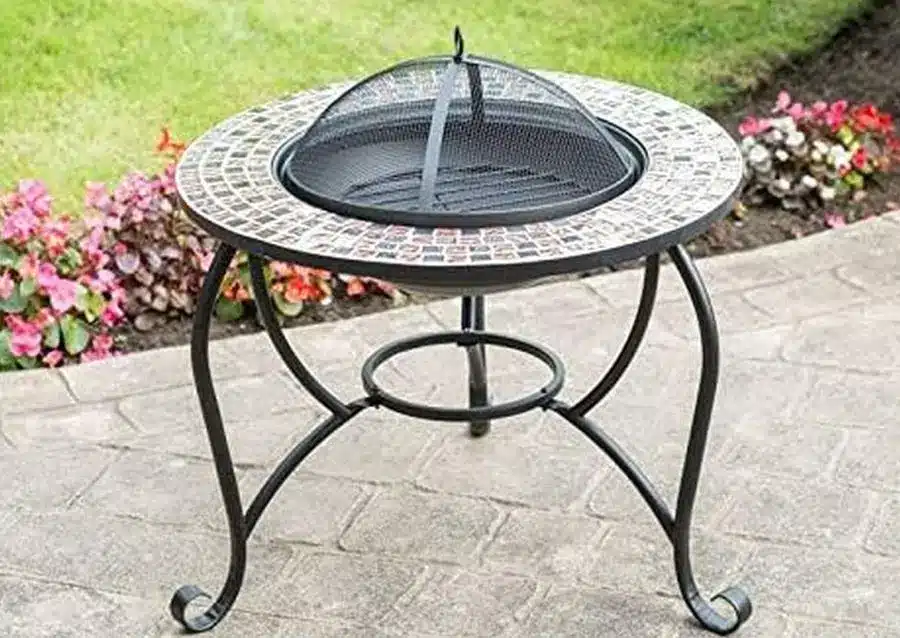 MMJ Metal Construction Black Fire Pit