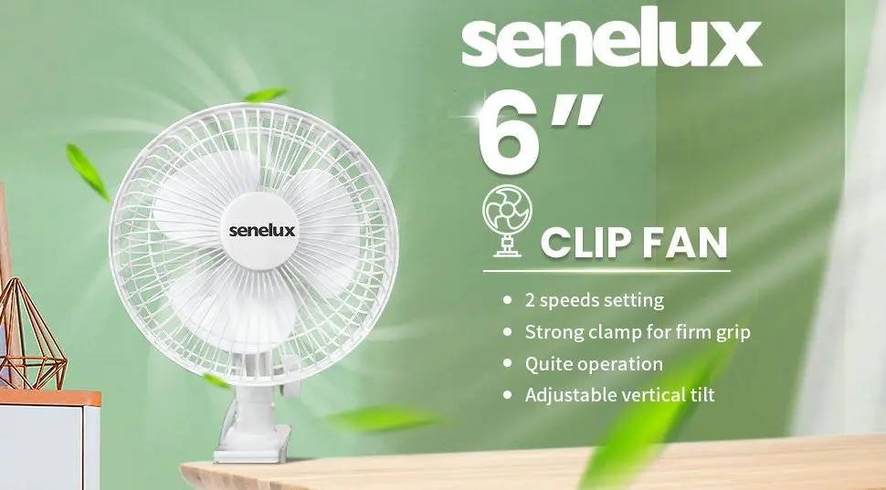 Senelux Clip On 2 Speed Fan