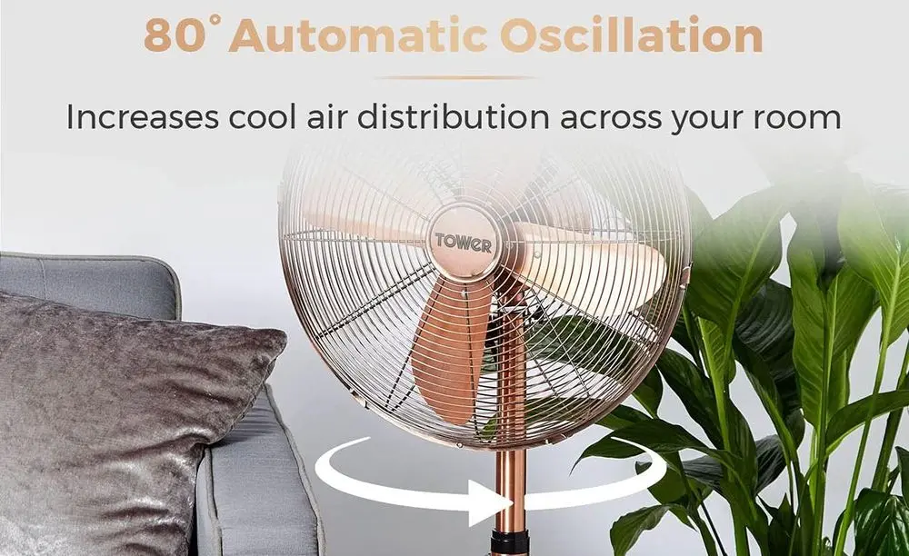 Tower Metal Fan Air Distribution
