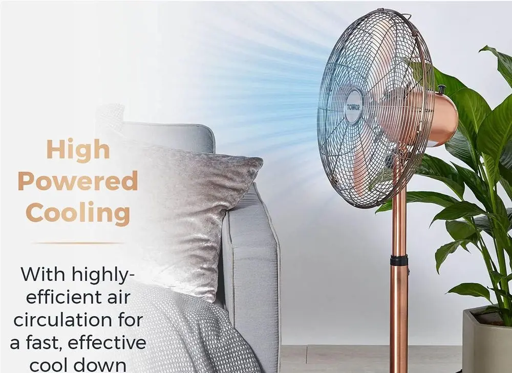 Tower Auto Oscillating Metal Fan High Speed