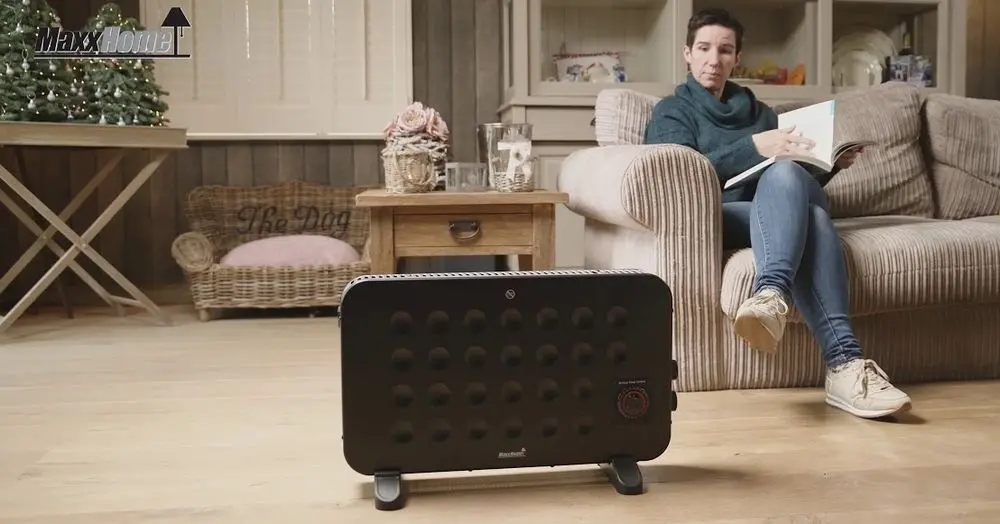 Black Convector Heater On Legs