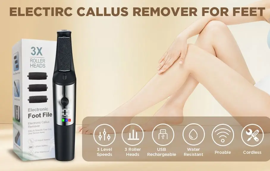 Mldnld Electric Foot File Callus Remover In Black