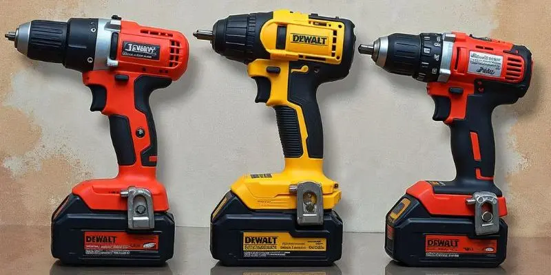 Rechargeable Screwdriver Devices Red Yellow