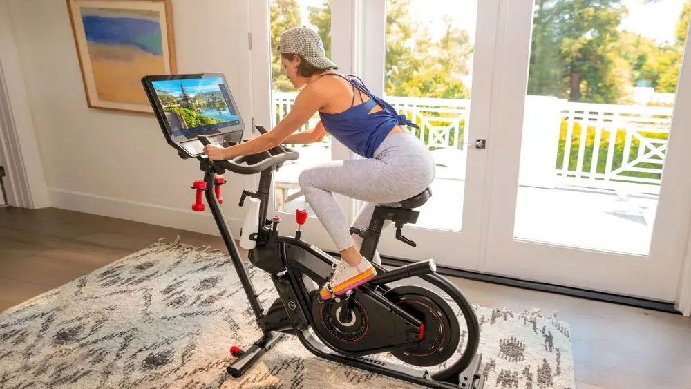 Foldable Stationary Bike On Carpet