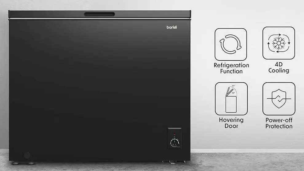 Baridi 199L Chest Freezer Hover Door