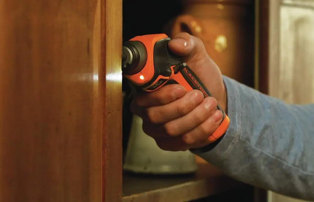 Black Decker Lithium Screwdriver In Red