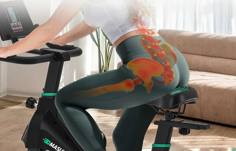 DMASUN LCD Pro Spin Bike On Flooring