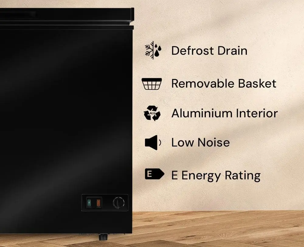 SIA CHF200B-AMZ1 Freestanding Chest Freezer Defrost Drain