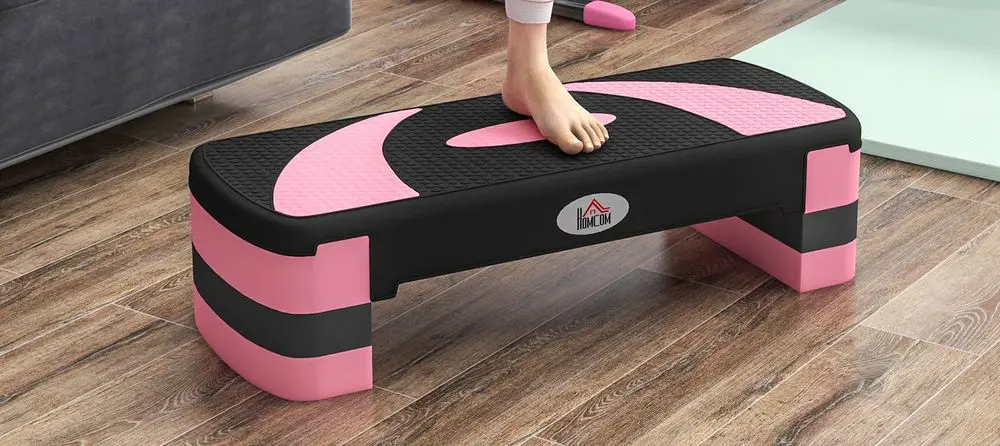 Exercise Step Risers On Polished Floor