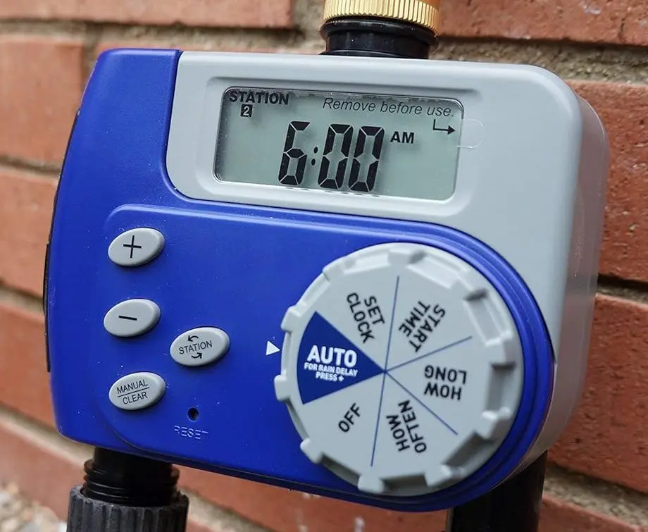 Orbit Dual Watering Hose Timer On Brick Wall