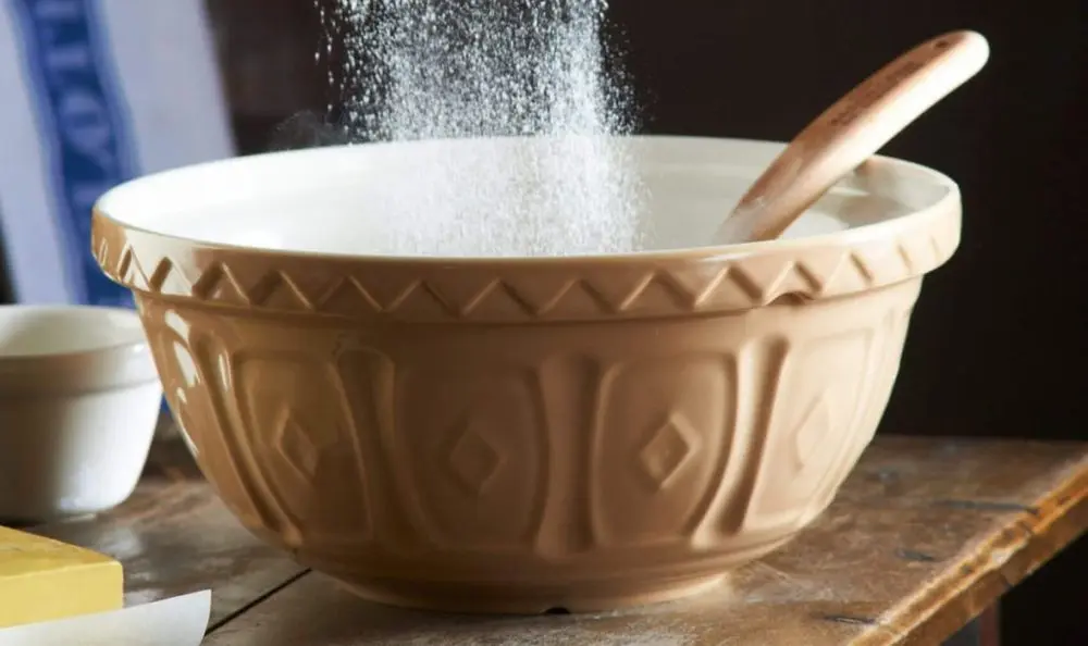 Ceramic Large Mixing Bowl With Flour